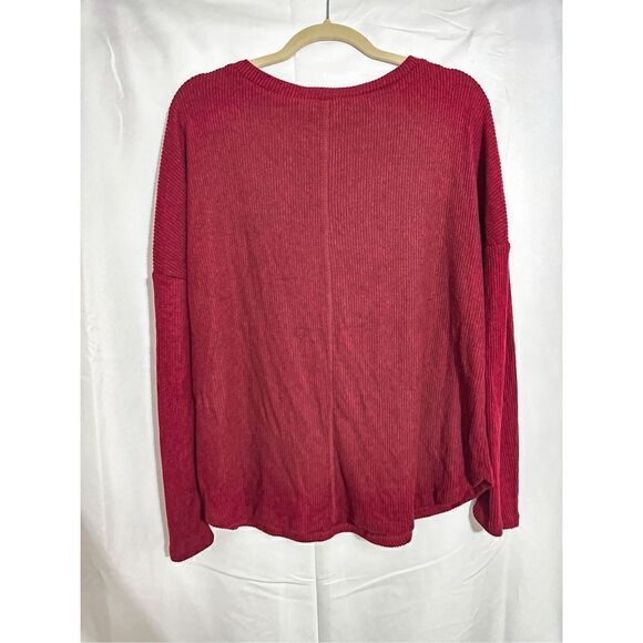 NWT Lulus super soft burgandy sweater - Picture 4 of 7